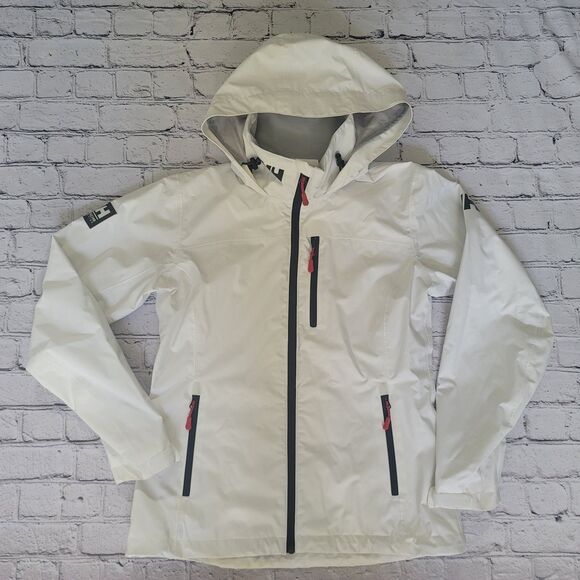 Helly-Hansen HH Men's Crew Hooded Jacket 2.0 Size Medium White - Picture 1 of 14